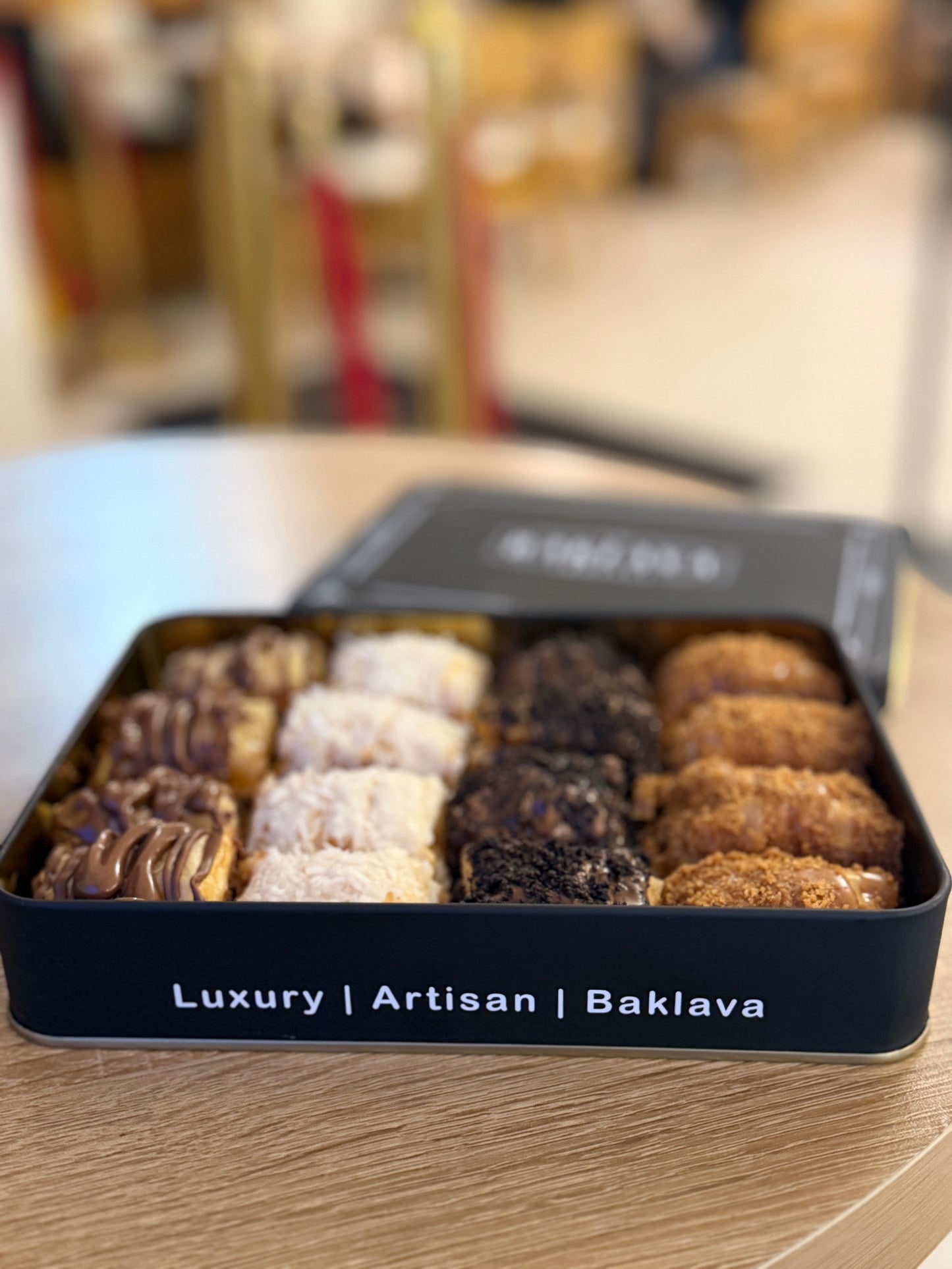 16 Pieces GIft Baklava Tin - EAST London Post Codes E-IG-RM